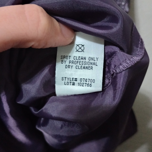 R&M Richards Women’s Two-Piece Lace Overlay Dress with Jacket Purple Sz 8 - Picture 6 of 11